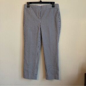 NWT Women’s Ann Taylor ‘Devin’ Seersucker Striped Navy and White Pants, Sz. 2P